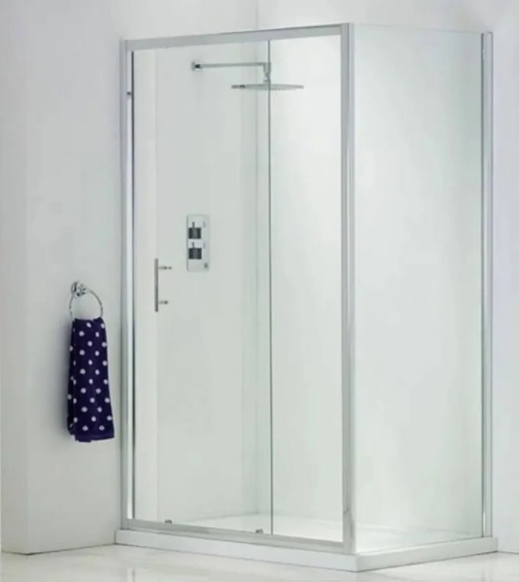 *EX-DISPLAY 1000MM SLIDING SHOWER DOOR -CHROME - Image 1