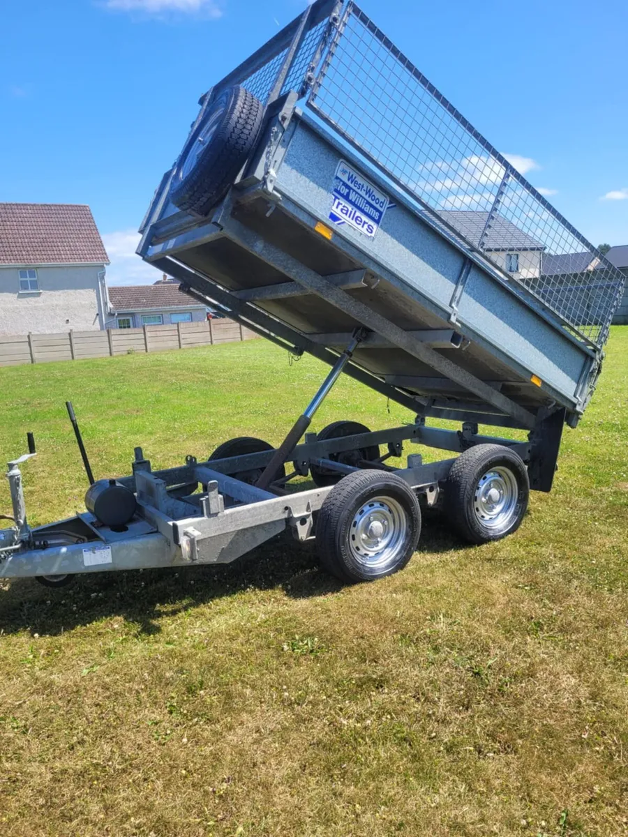 8x5 ifor Williams tipping trailer with creels - Image 1