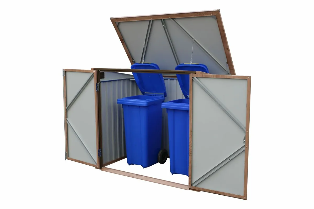 2 Wheelie bin - Metal Shed 5x3-Free Fast Delivery - Image 1