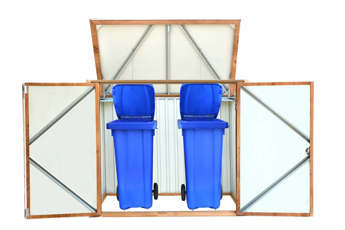 2 Wheelie bin - Metal Shed 5x3-Free Fast Delivery - Image 4