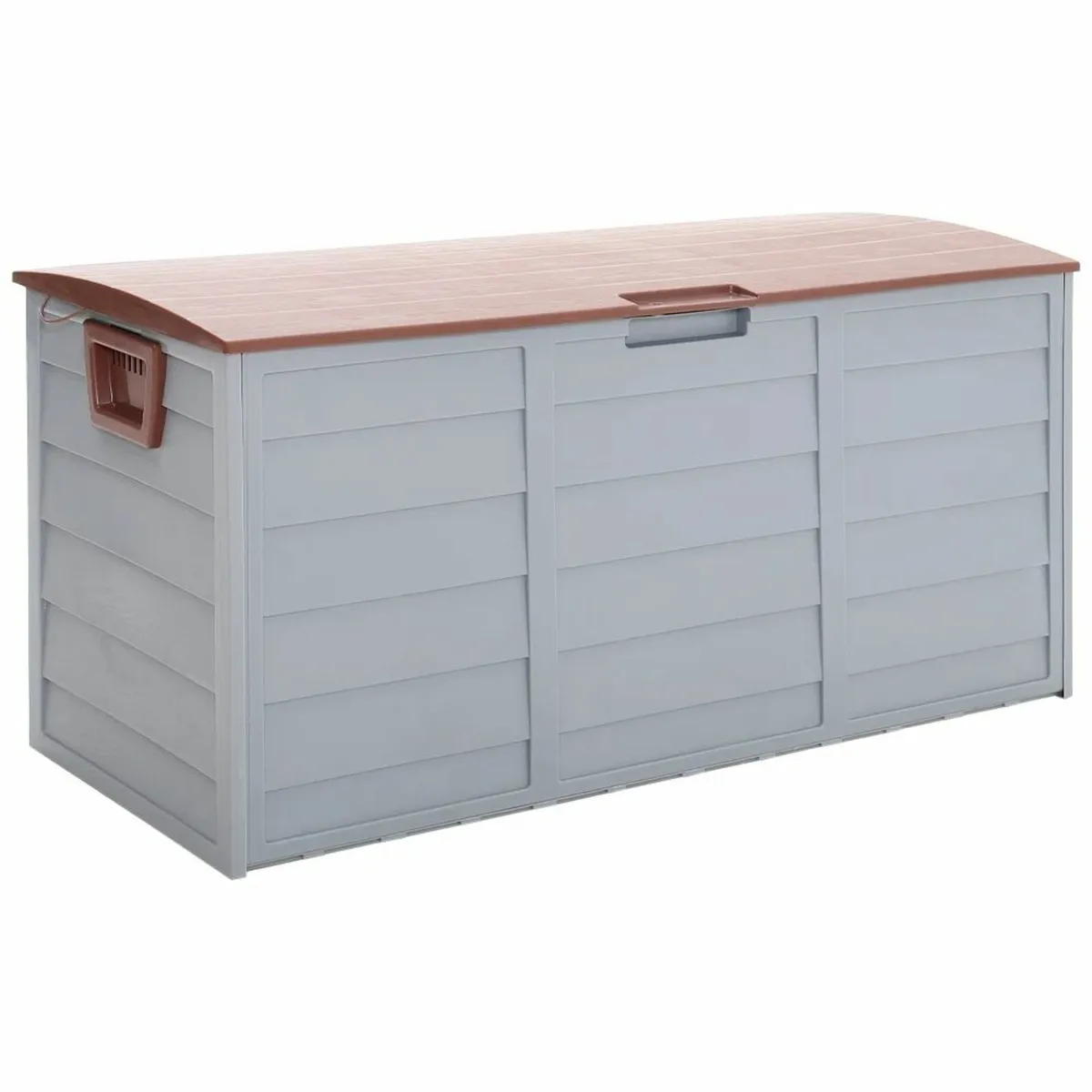 290L Water Resistant Plastic Deck Box in Grey - Image 4