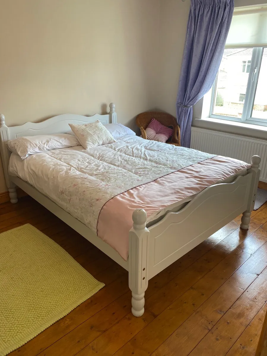 Double bed and mattress - Image 1