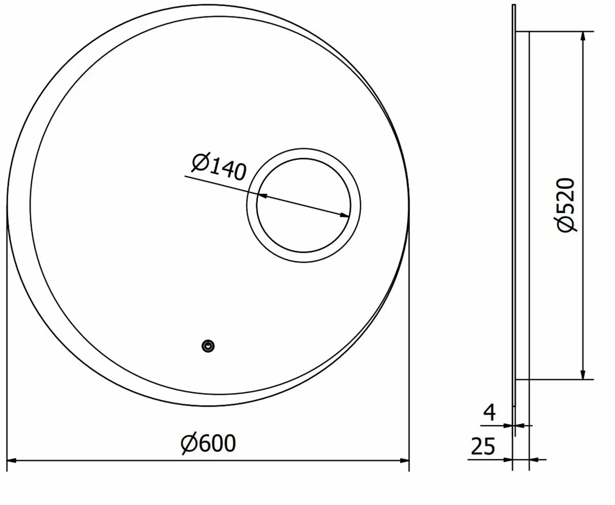 LED Bathroom Mirror 60x60cm - Image 3