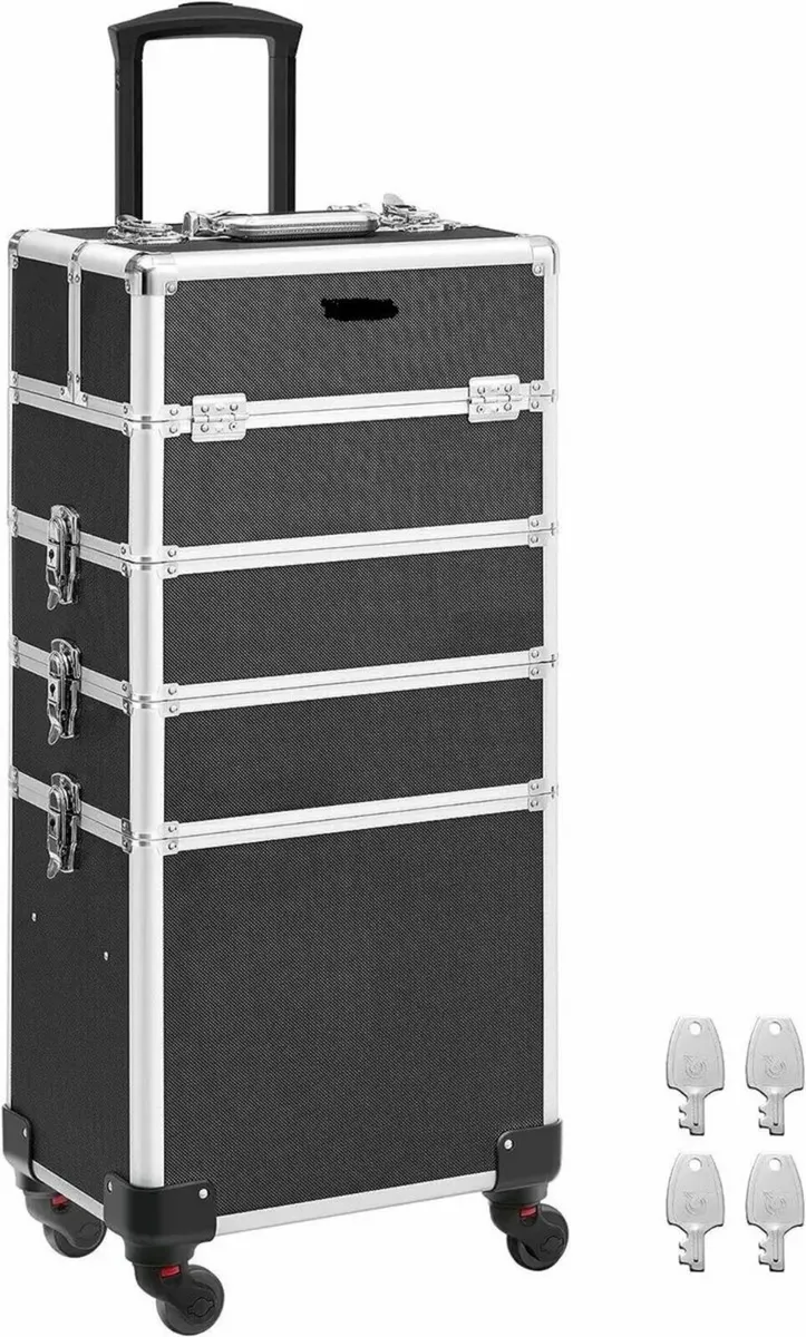 Makeup Trolley Case with Detachable Mini Cases - Image 1