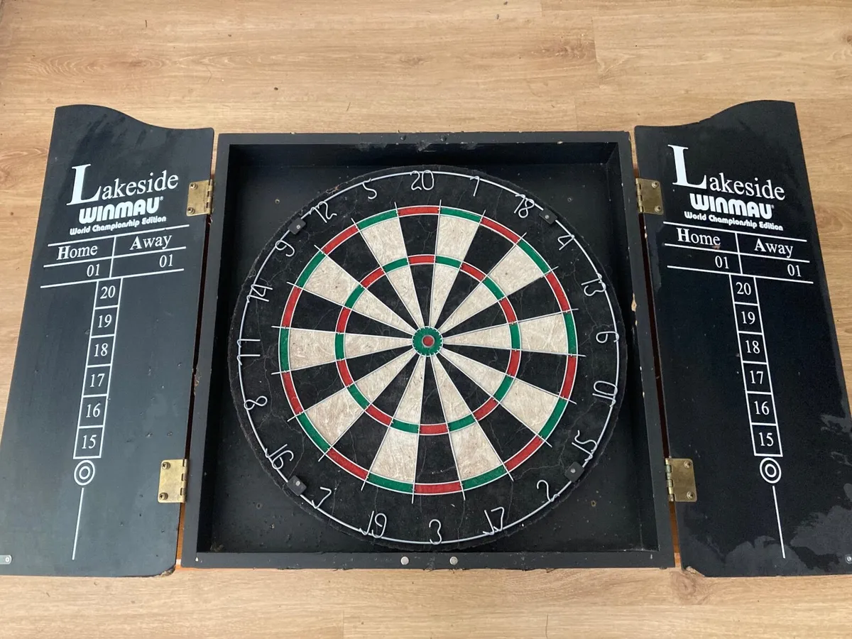 Dart board and Cabinet