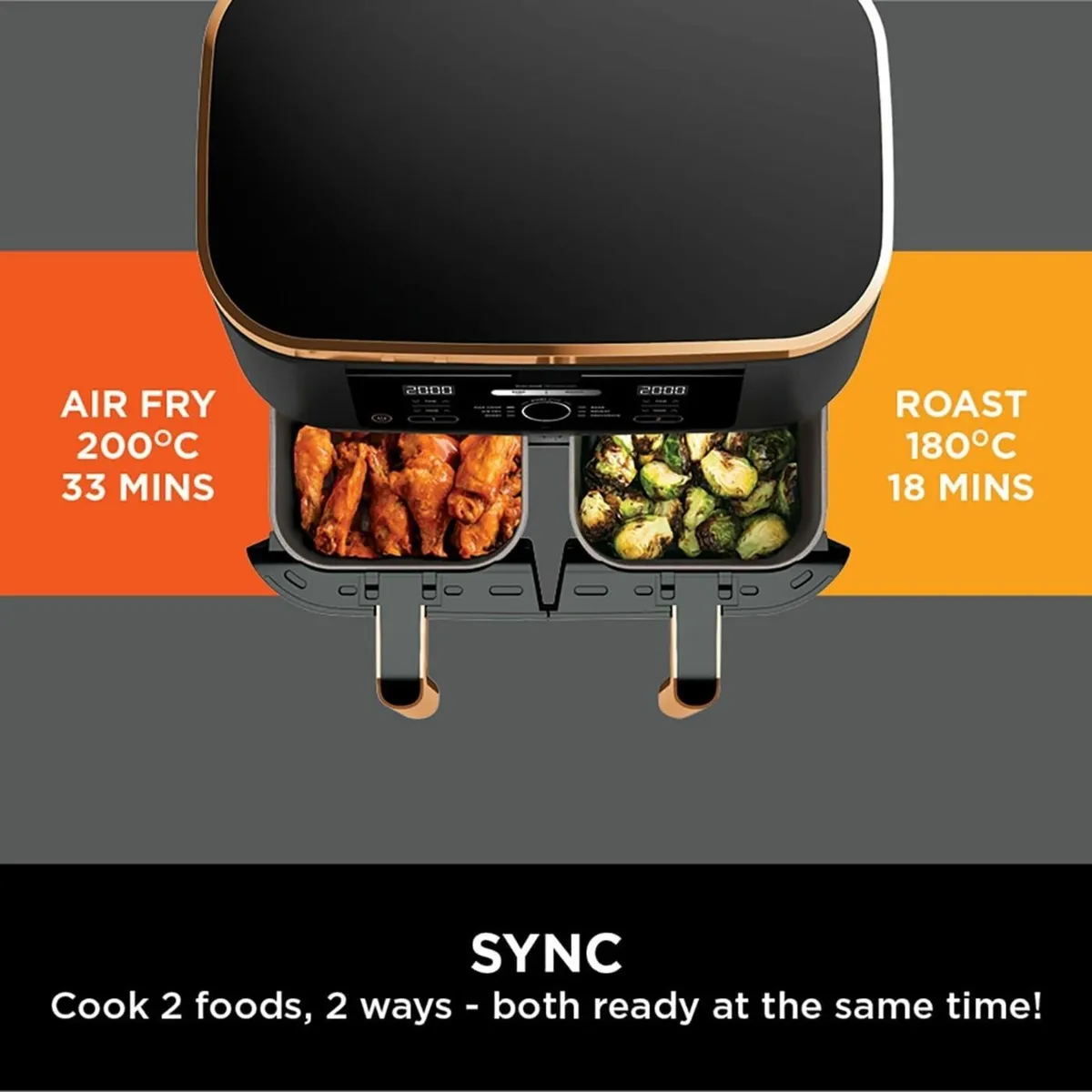 Air Fryer 9.5 Dual Zone with Smart Cooking Probe - Image 4
