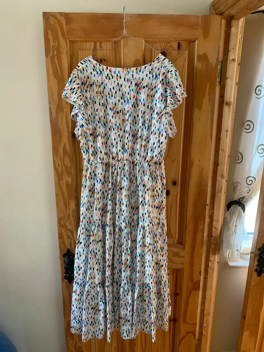 Pixie Daisy Dress – White / Multi Colour - Image 2
