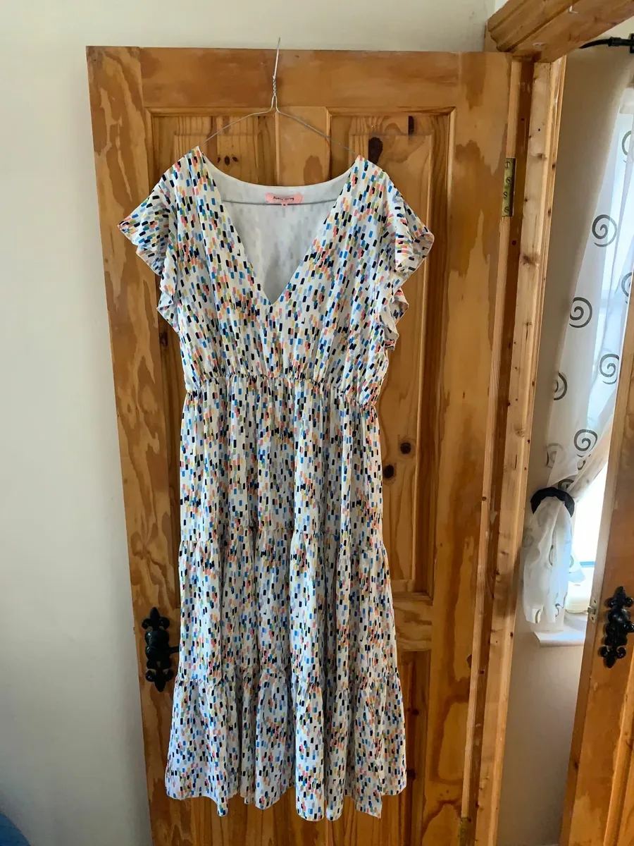 Pixie Daisy Dress – White / Multi Colour - Image 1