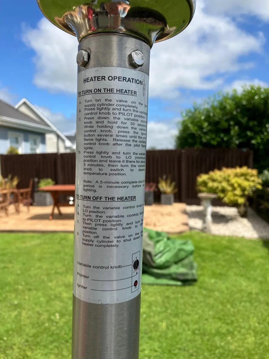 Gas Patio Heater + Gas Cylinder €120 - Image 4