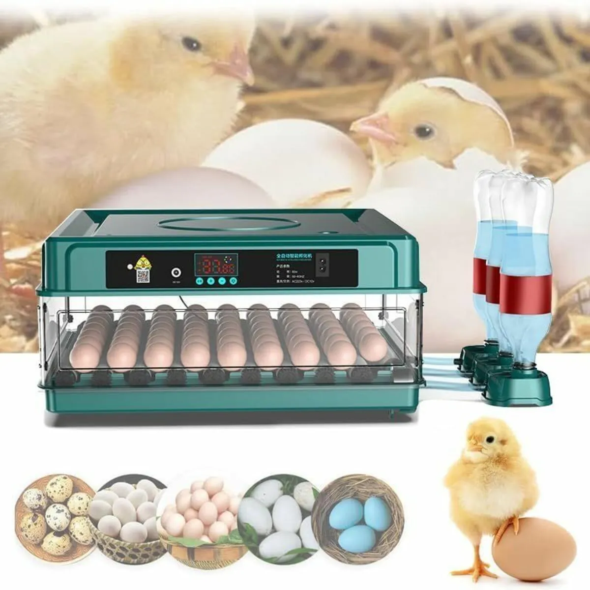 24 Egg Incubator with Auto Temp & Water Refill - Image 1