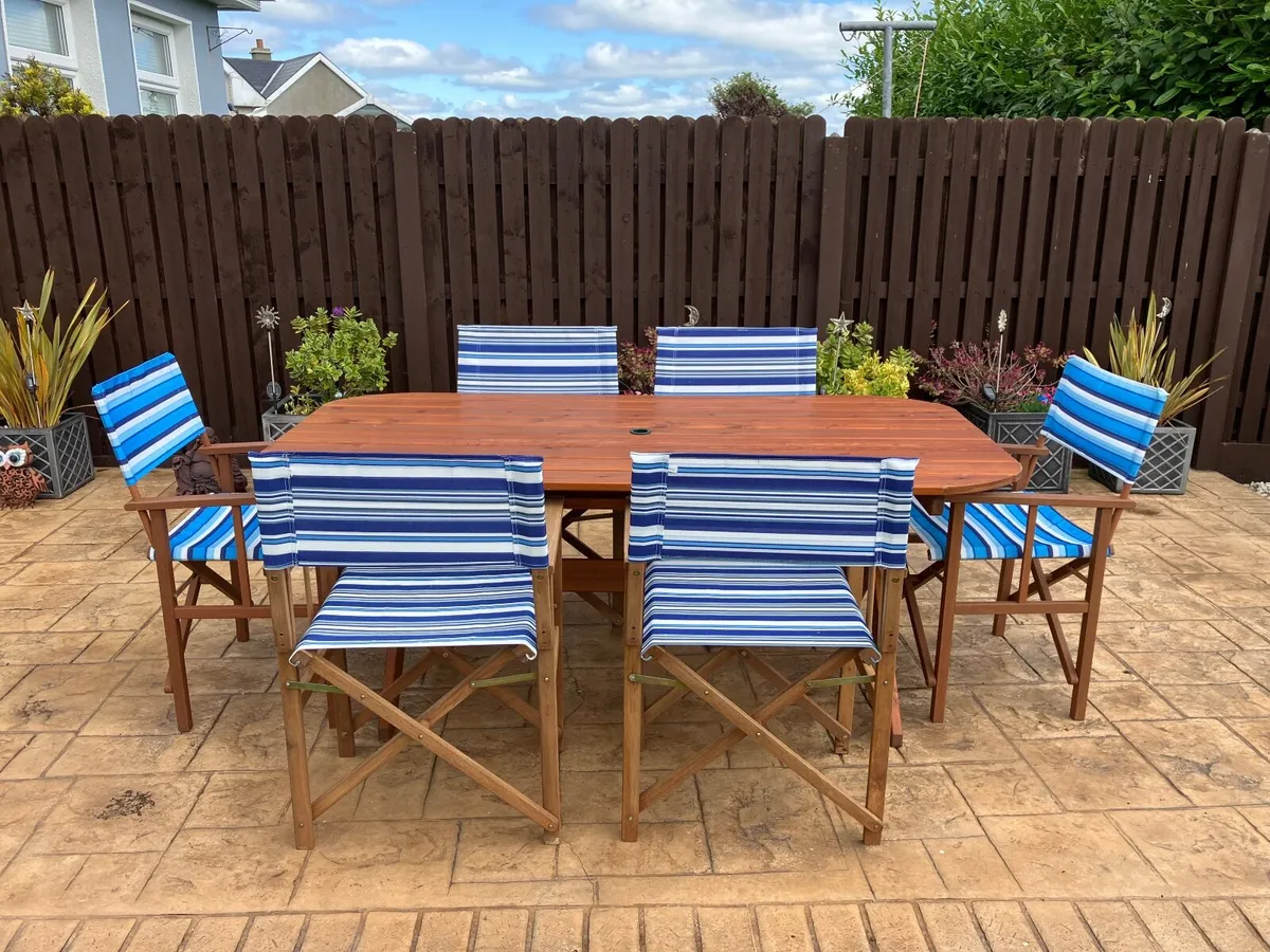 Garden Table + 6 Director Style Garden Chairs €120 - Image 2