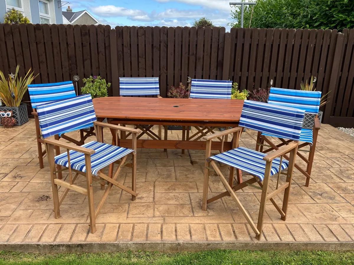Garden Table + 6 Director Style Garden Chairs €120 - Image 1