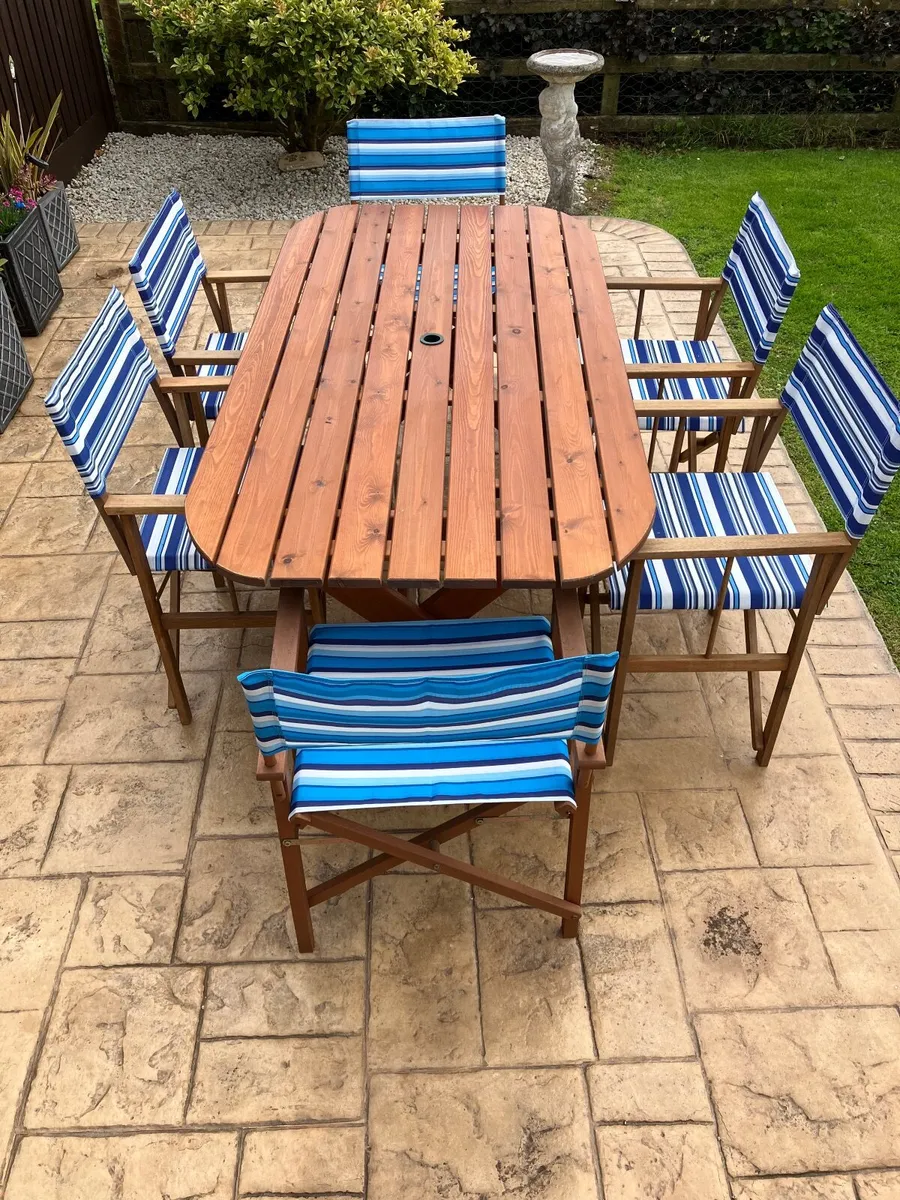 Garden Table + 6 Director Style Garden Chairs €120 - Image 3