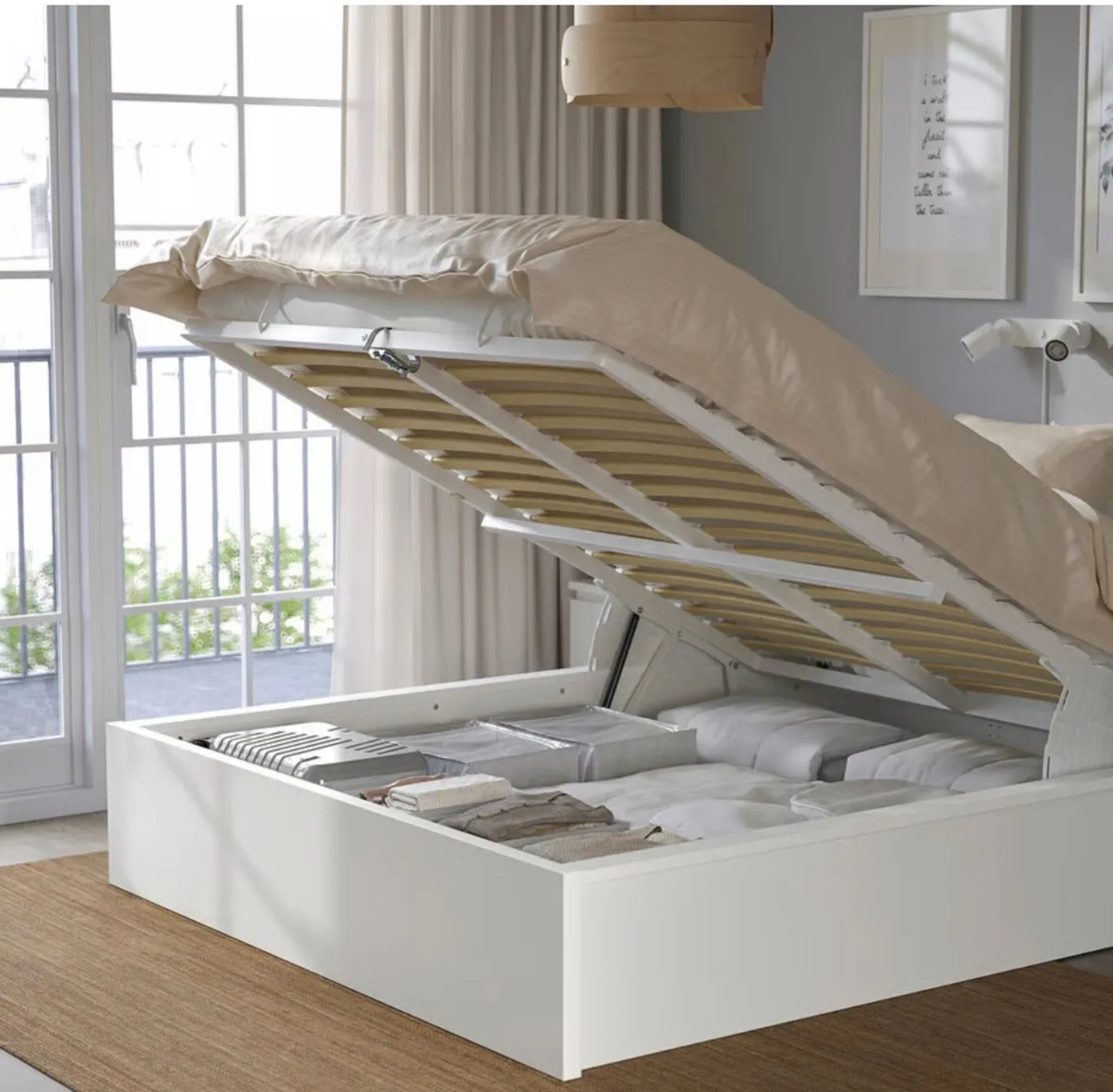 Double Ottoman Malm Bed - Image 2