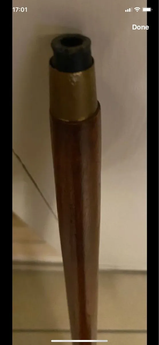 Timber/ Brass Mother of Pearl Walking Stick - Image 4