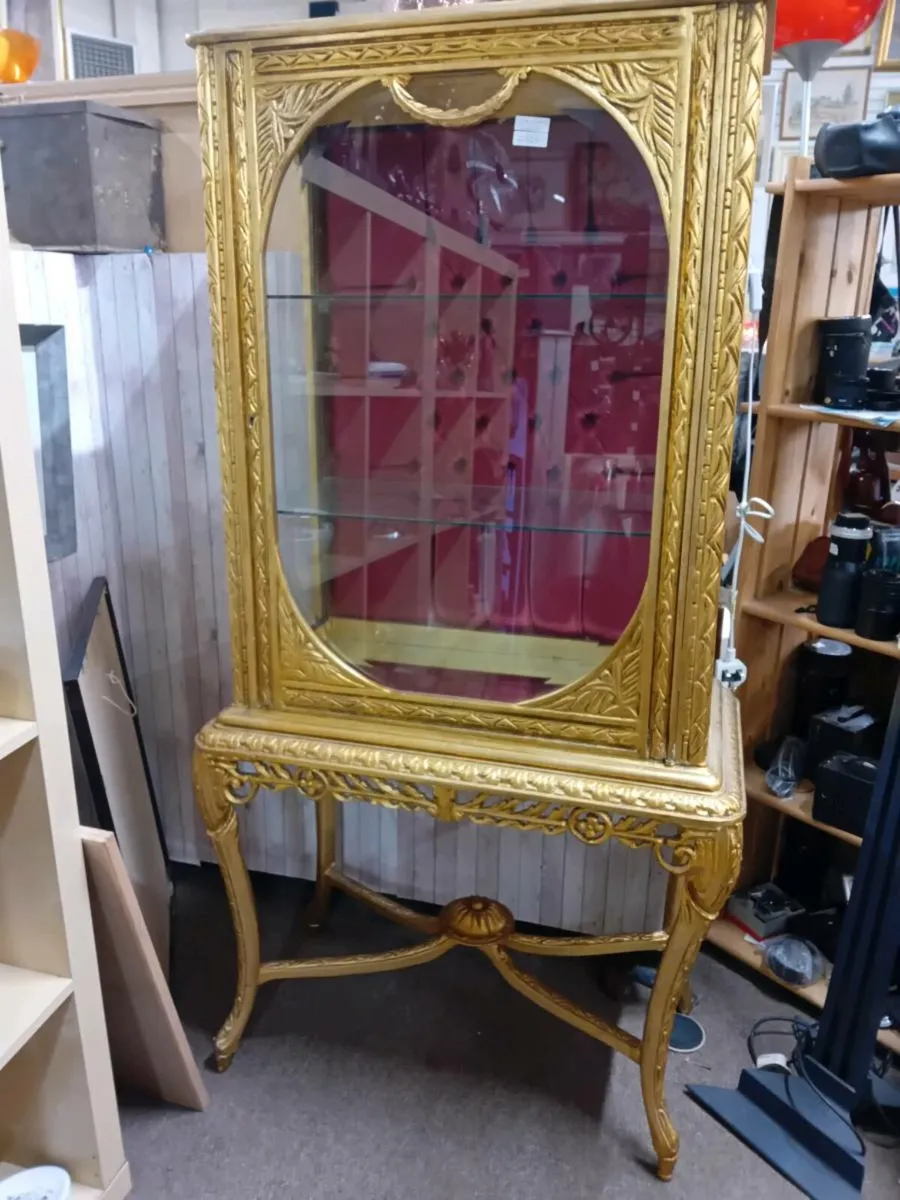 Gilt Baroque Style Cabinet - Image 1