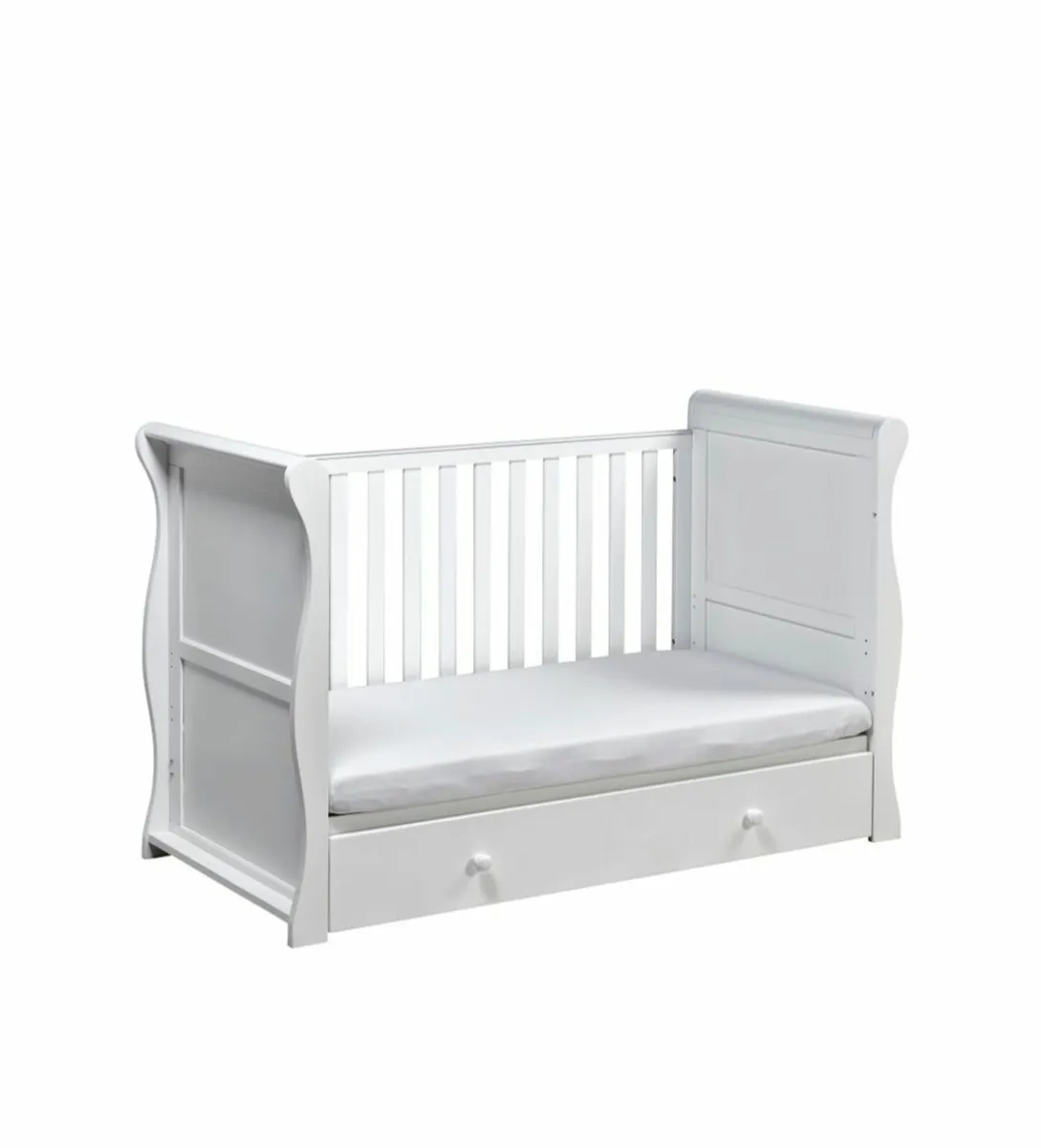 White Nebraska Sleigh Cot Bed - Image 2