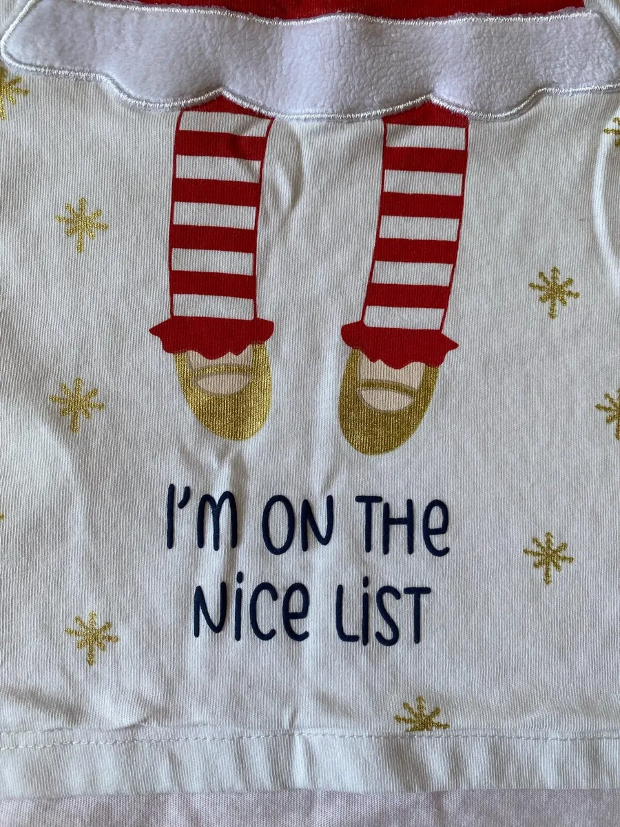 White Christmas Santa Long Sleeve Top - Image 2