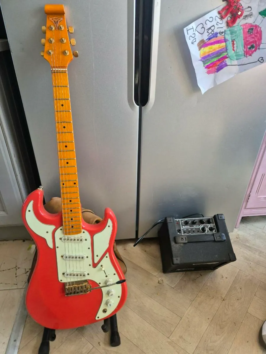 Burns Marquee Guitar with Small Amplifier - Image 1
