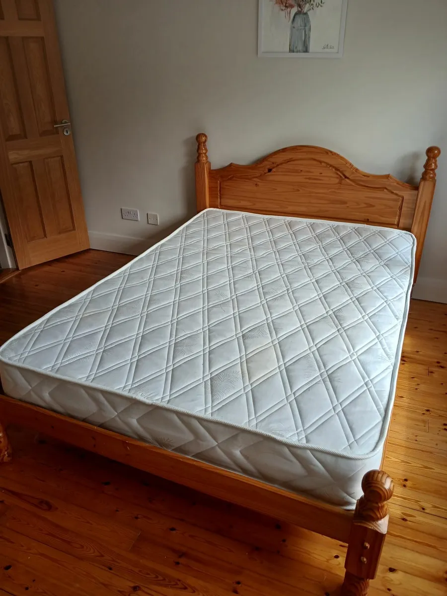 Wooden framed double bed