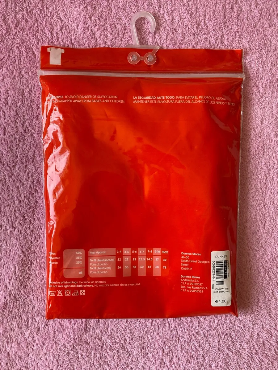Coquette 2 Pack Thermal White & Pink T-Shirt - Image 4