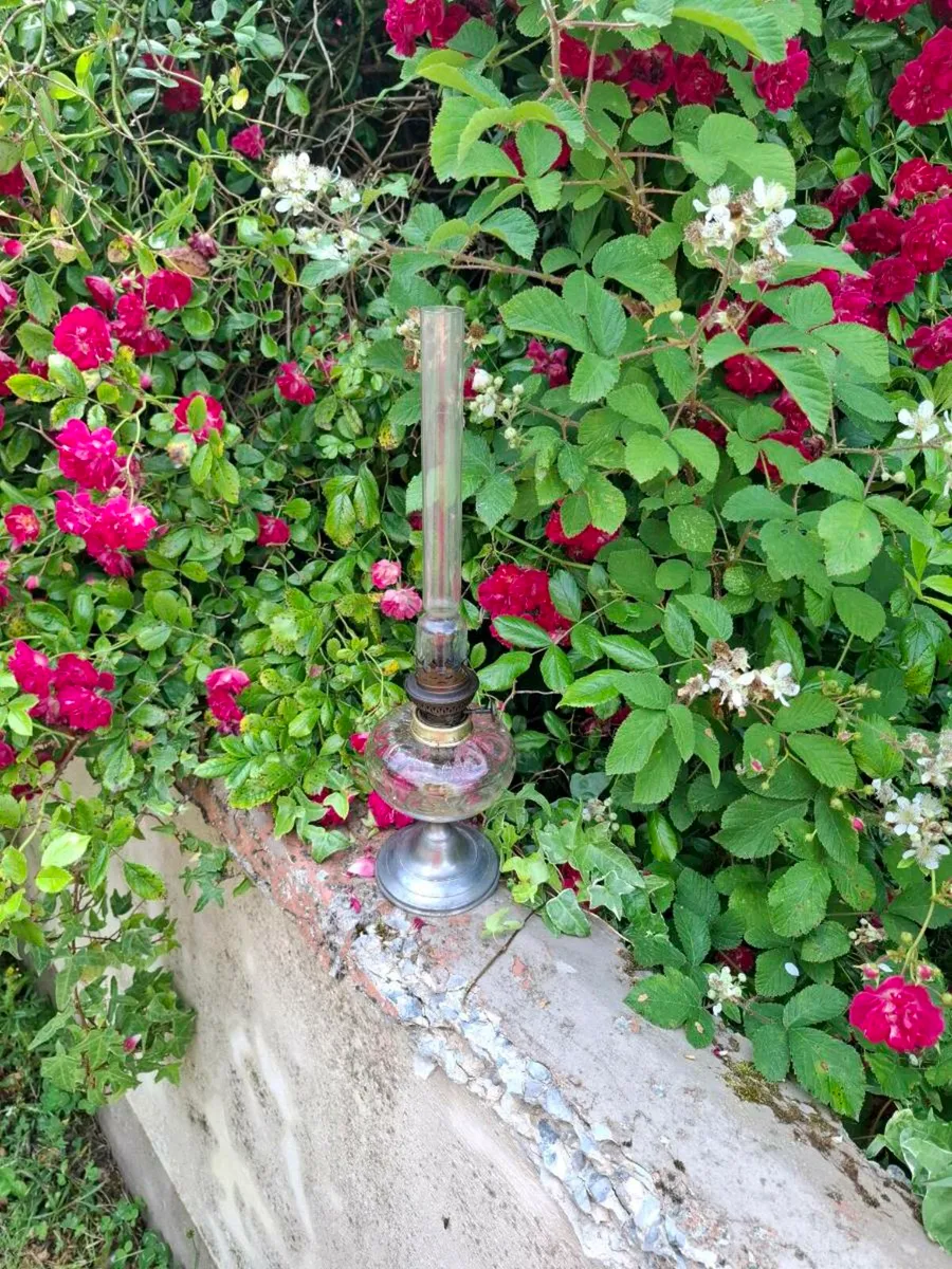 Glass oil lamp postage possible - Image 3