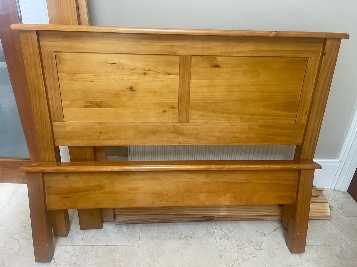 Very Solid Quality 4 Ft Small Wooden Double Bed - Image 1