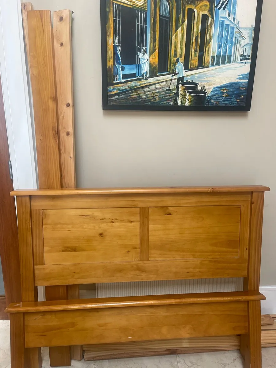 Very Solid Quality 4 Ft Small Wooden Double Bed - Image 2