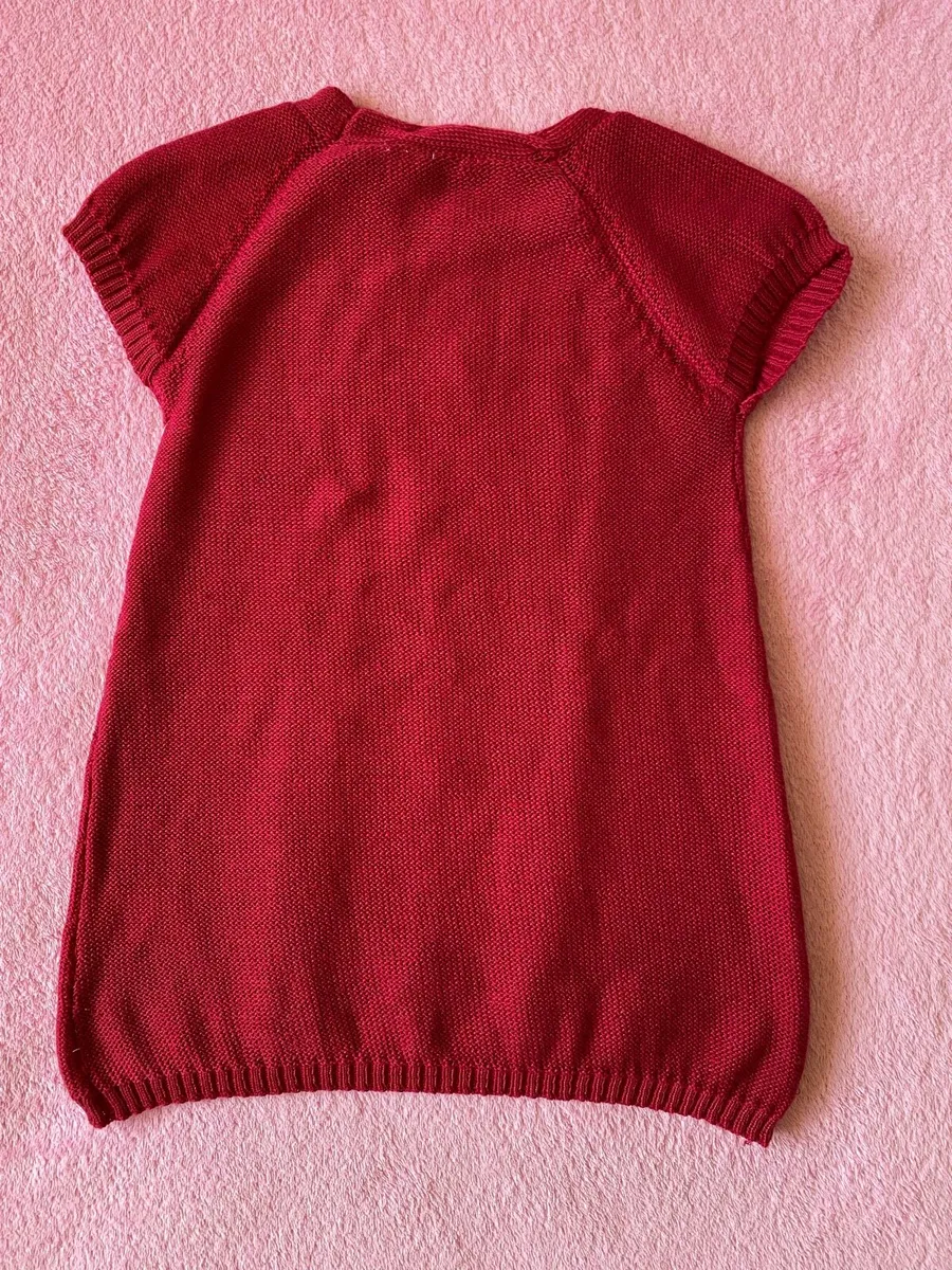 Burgundy Knitted Dress / Tunic - Image 4
