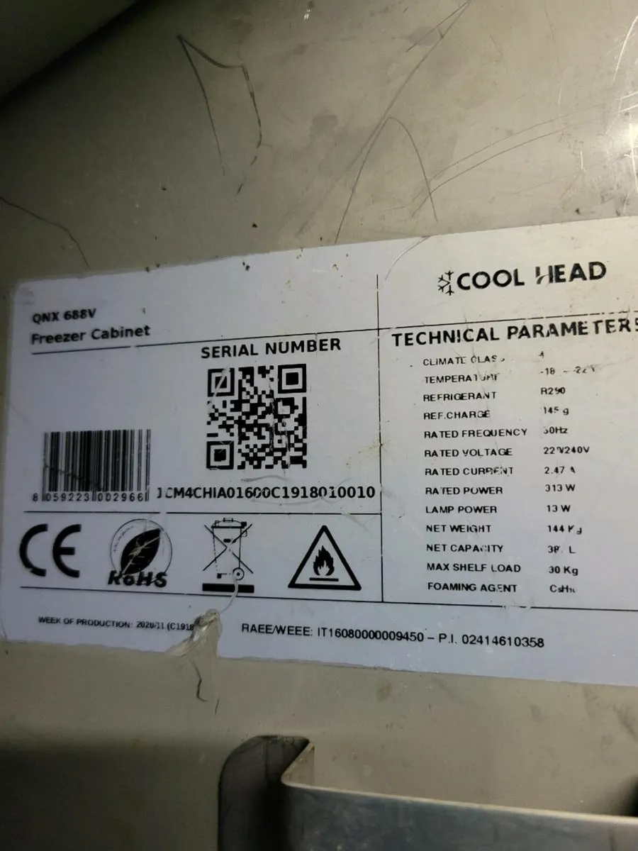 Freezer Upright Stainless Steel COOL HEAD - Image 4