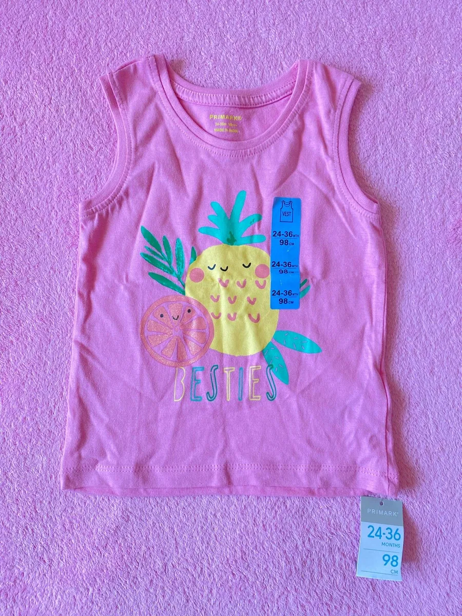 Primark Pink Pineapple Tank Top - Image 1