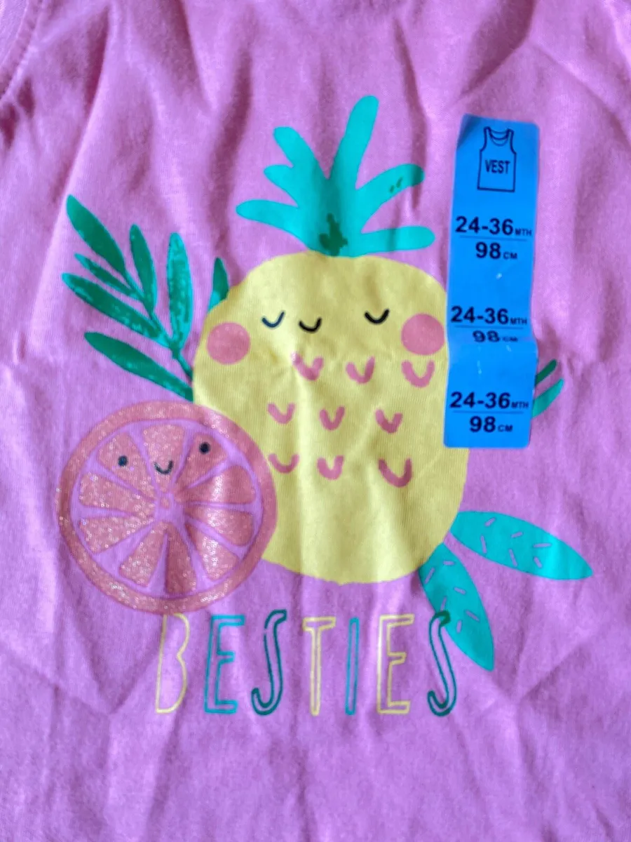 Primark Pink Pineapple Tank Top - Image 2