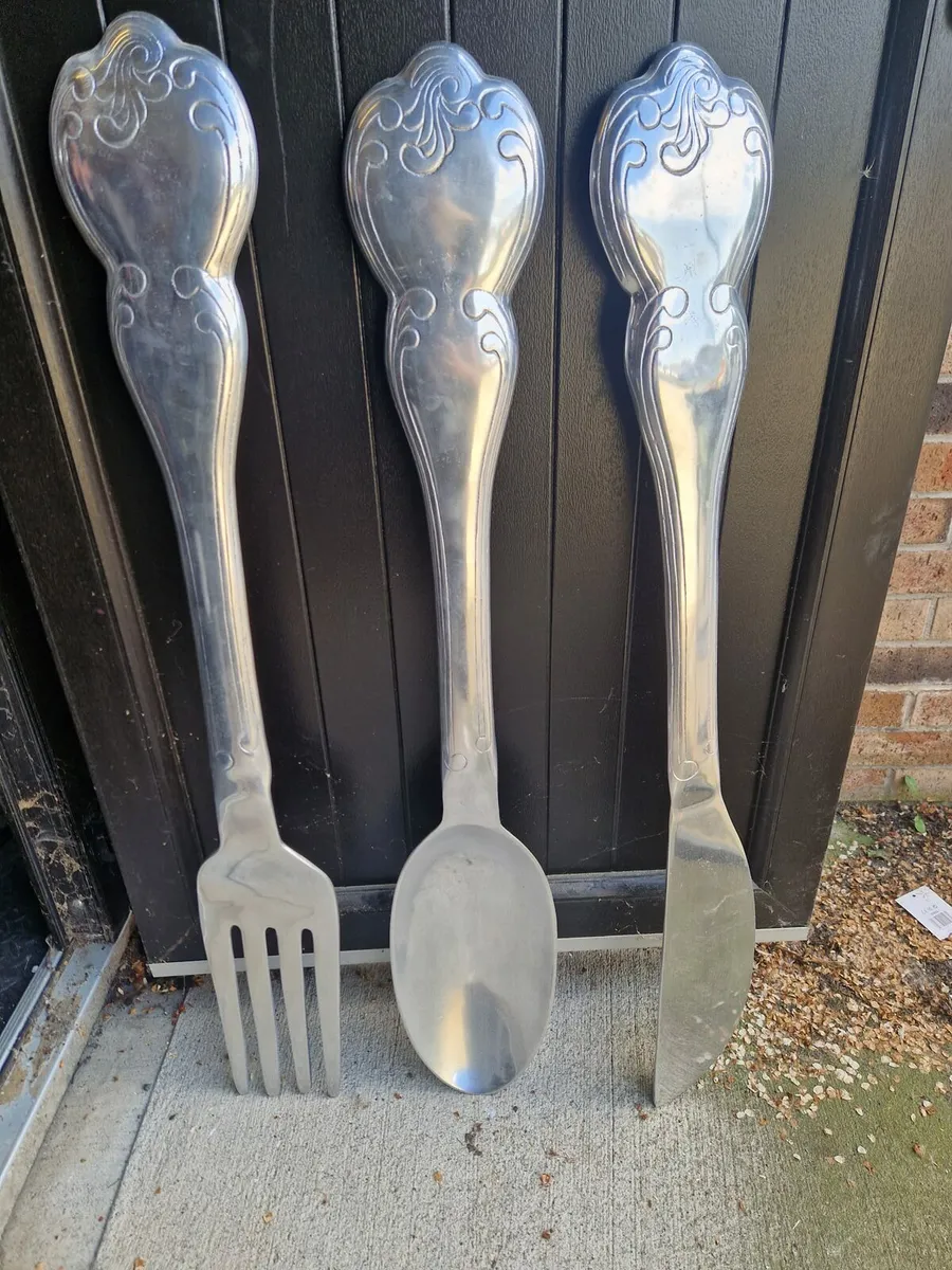 Decorative knife fork spoon set - Image 1