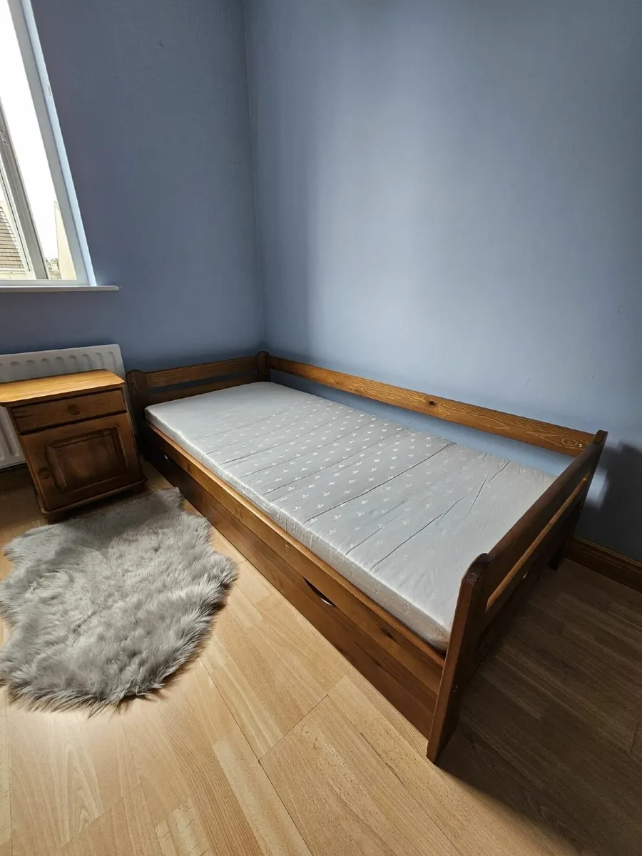Timber Frame Single  Kids Bed -Like New-Quick Sale - Image 2