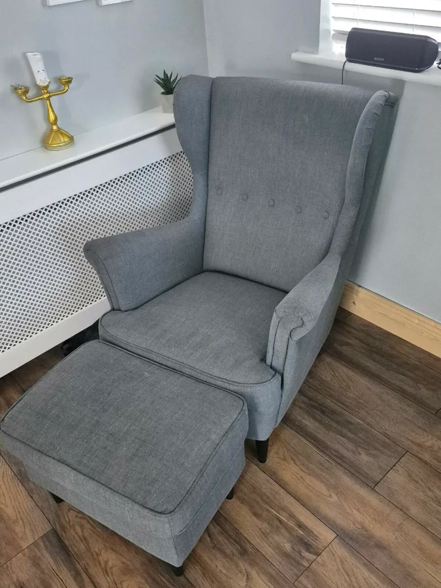 Armchair and Footstool - Image 1