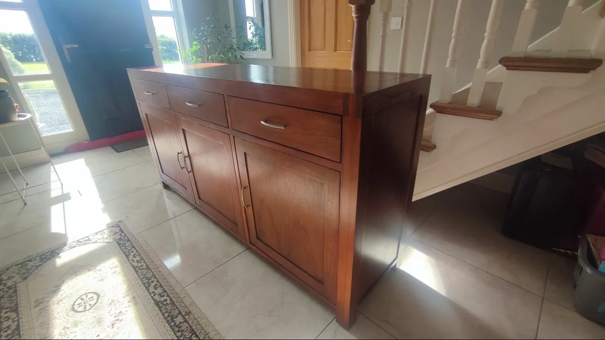 Large Solid Oak Sideboard and Kitchen Table - Image 2