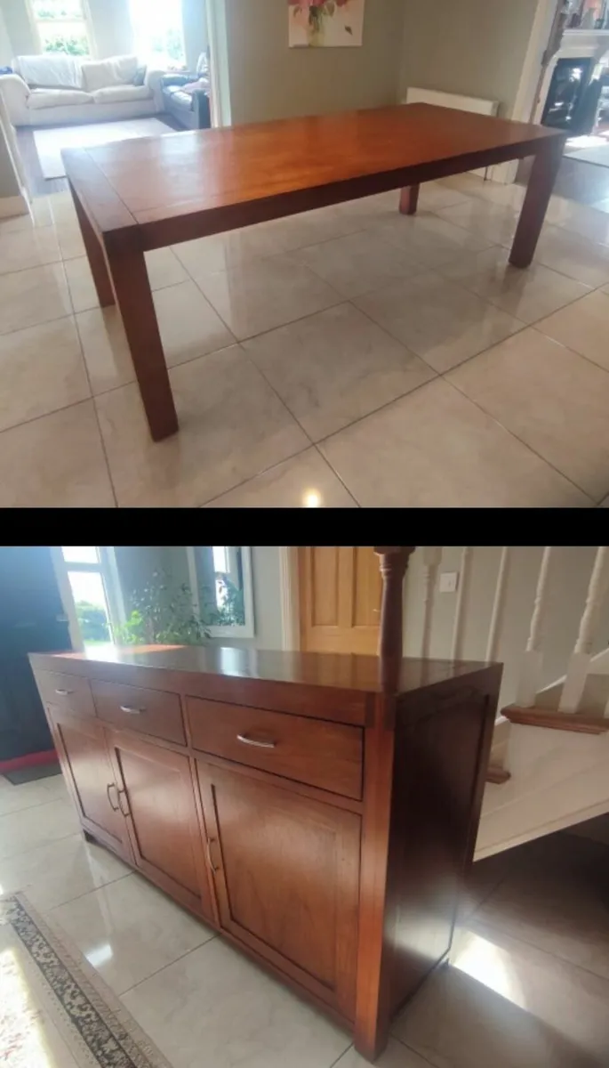 Large Solid Oak Sideboard and Kitchen Table - Image 1