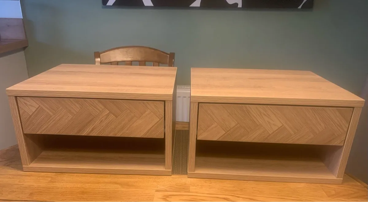 Floating Bedside Lockers x 2 - Image 1
