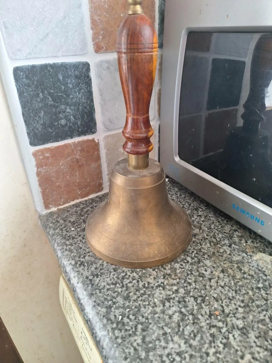 Antique Solid Brass School Bell