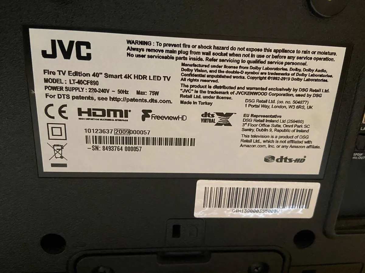 Smart 4K 40” TV for sale - Image 2