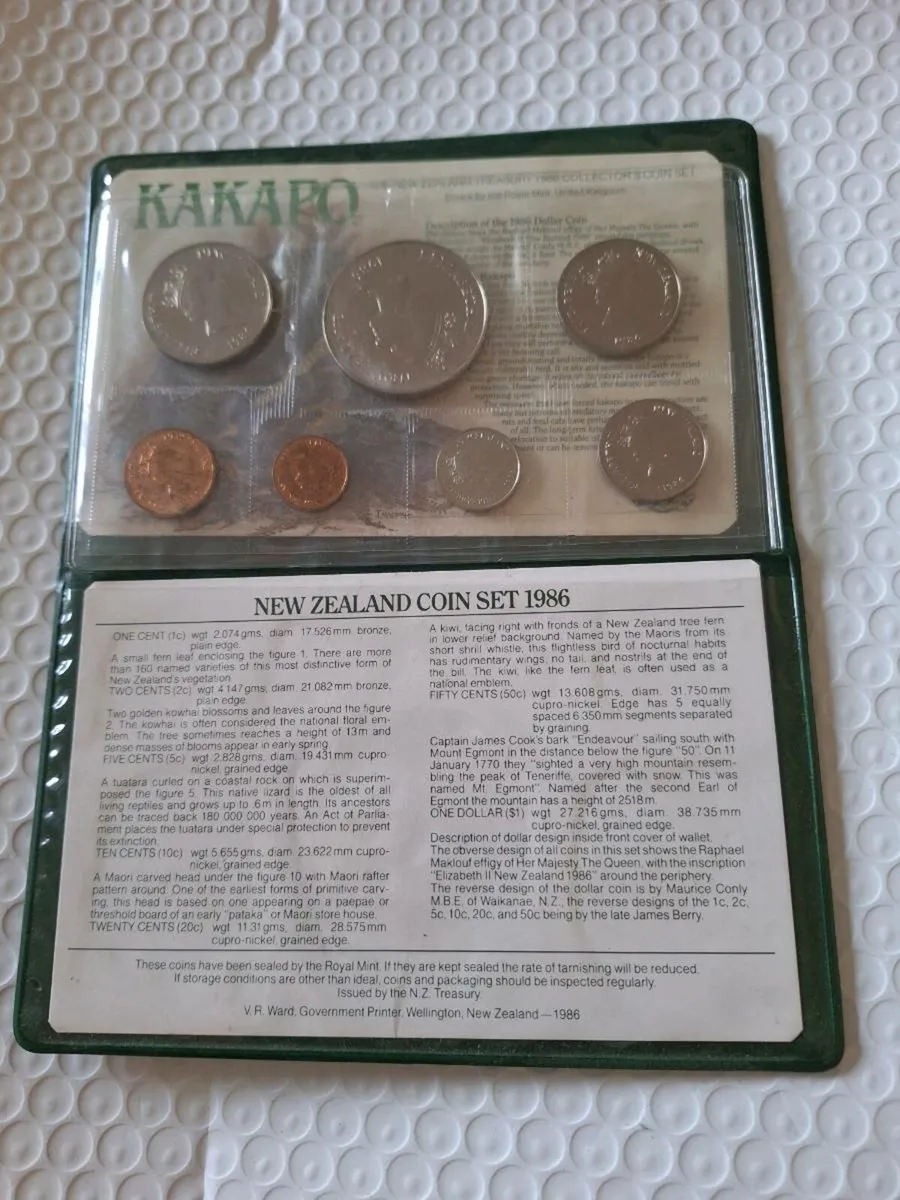 Uncirculated New Zealand coin set of 1986 - Image 1