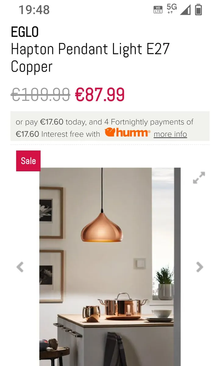 Pendant copper ceiling lights - Image 3