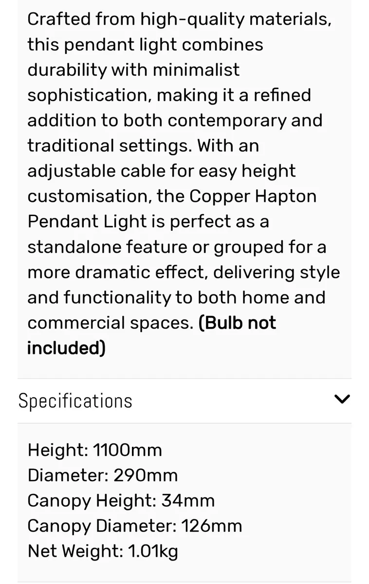 Pendant copper ceiling lights - Image 4