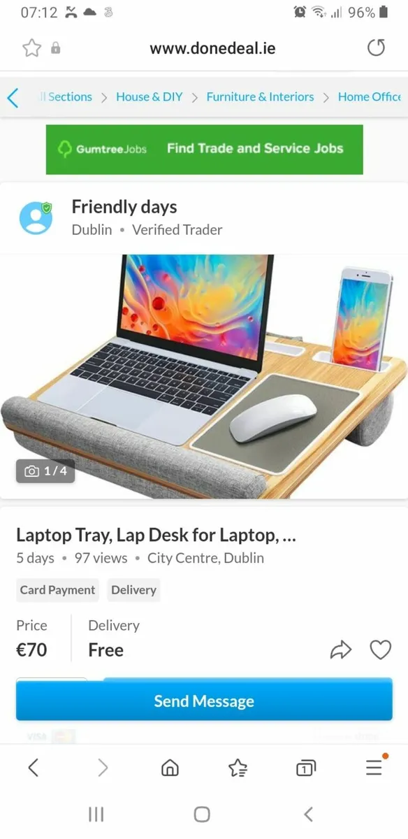 Laptop tray cushion - Image 2