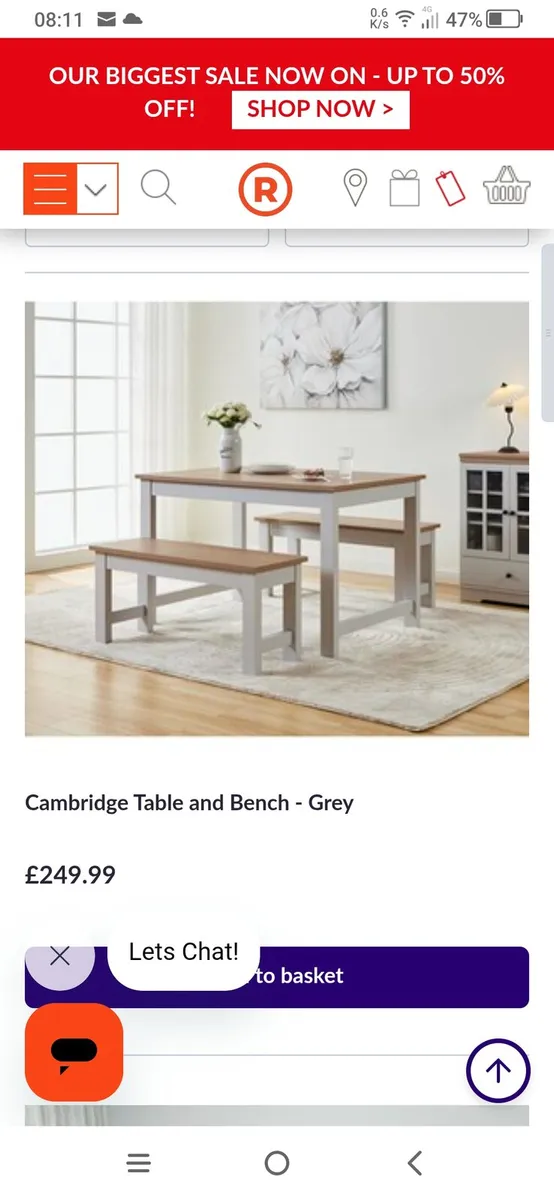 Kitchen table and benches - Image 1