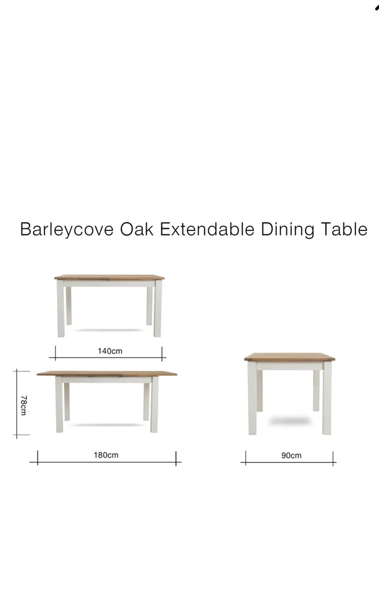 Extendable Dining table and chairs - Image 1
