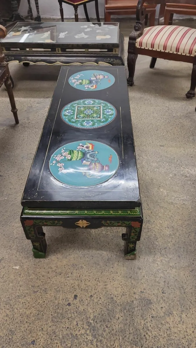 Large vintage chinoiserie coffe table - Image 4