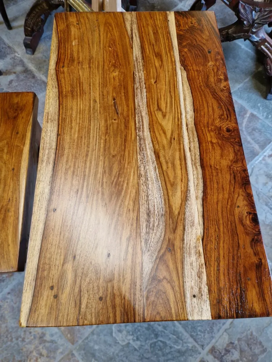 Vintage Indian rosewood nest tables - Image 2
