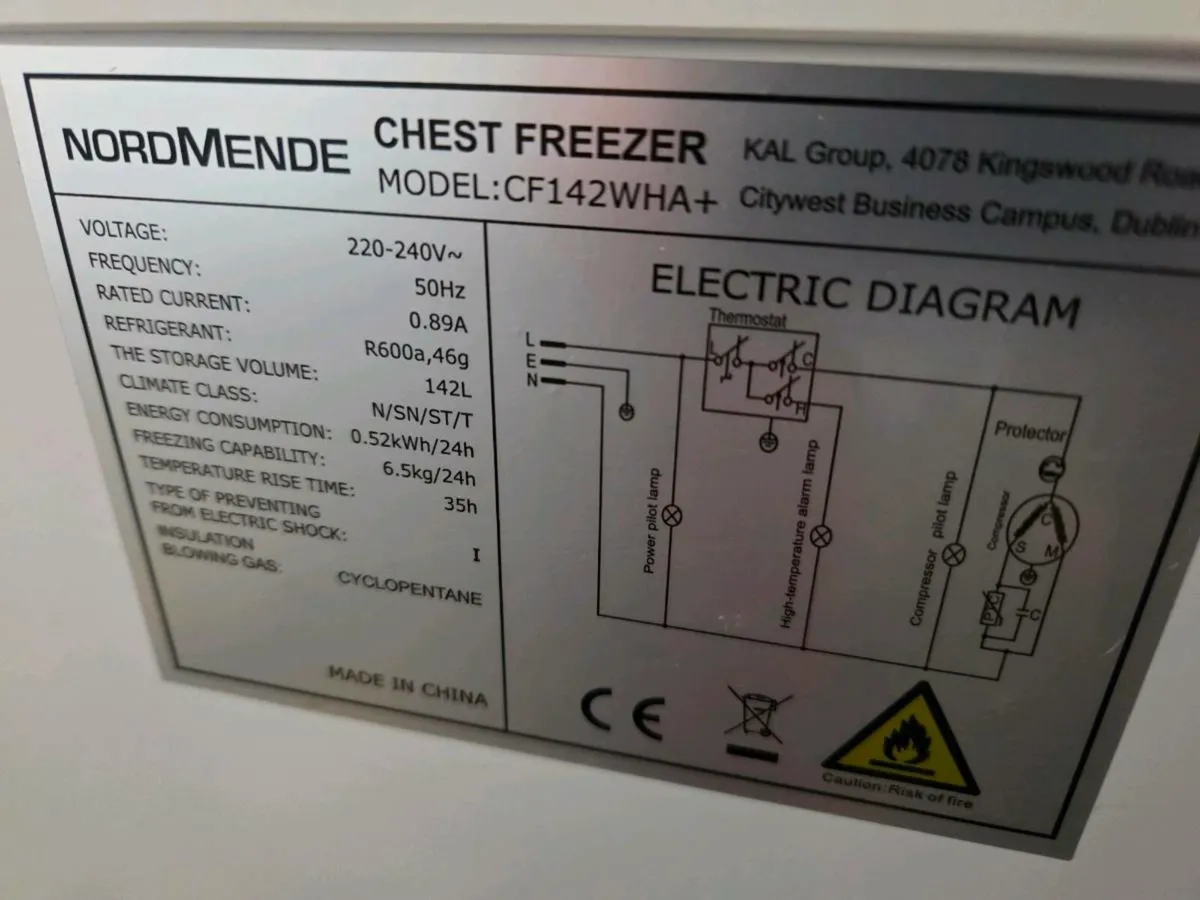 NordMende 142L Chest Freezer - Image 3