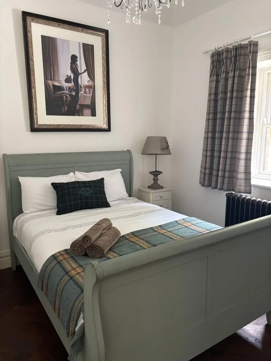 King Sized Bed from Flowerhill Furniture Solid Wood Frame - Image 1